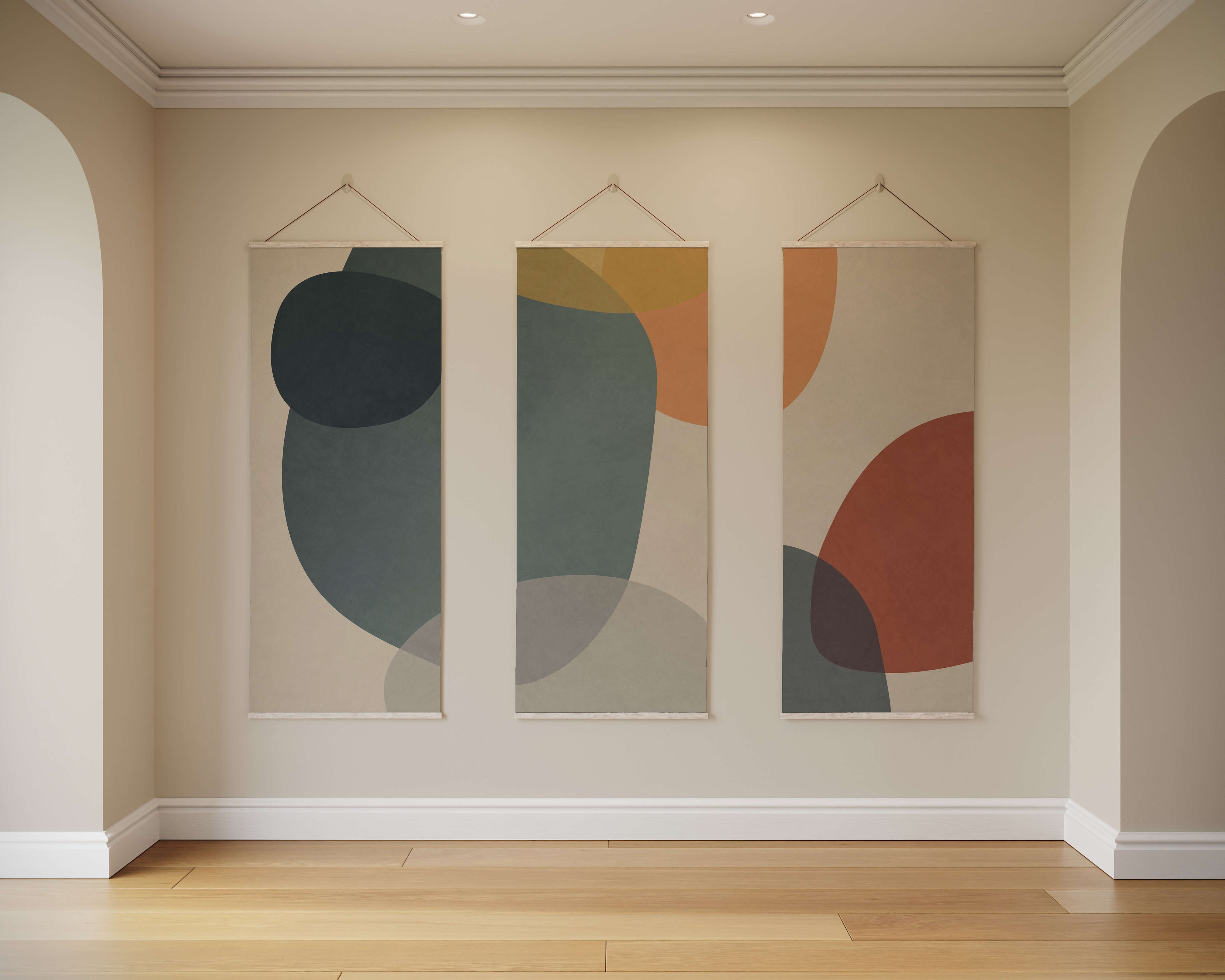 Soft Abstract Shapes Tapestry