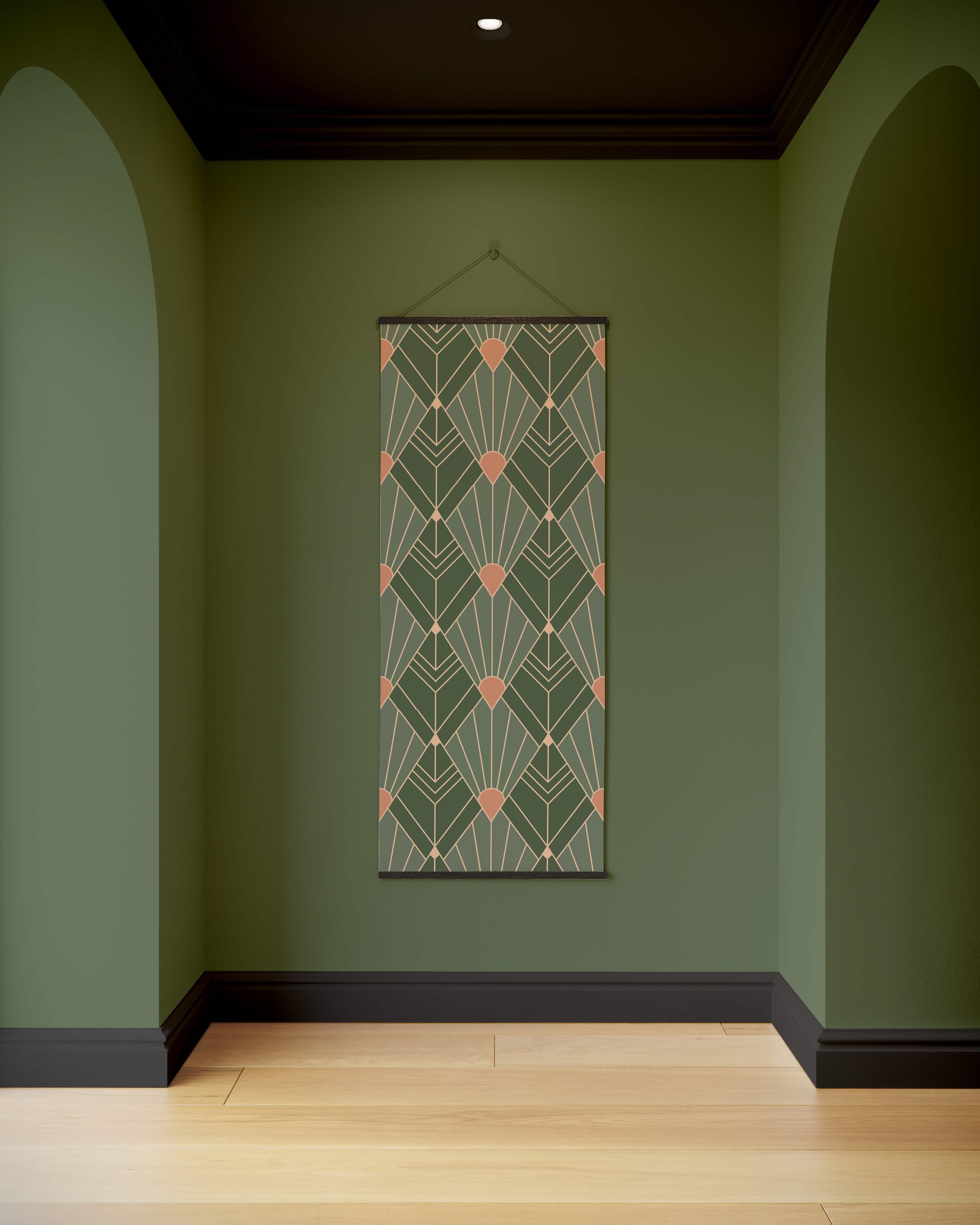 Art Deco Diamond Pattern Tapestry
