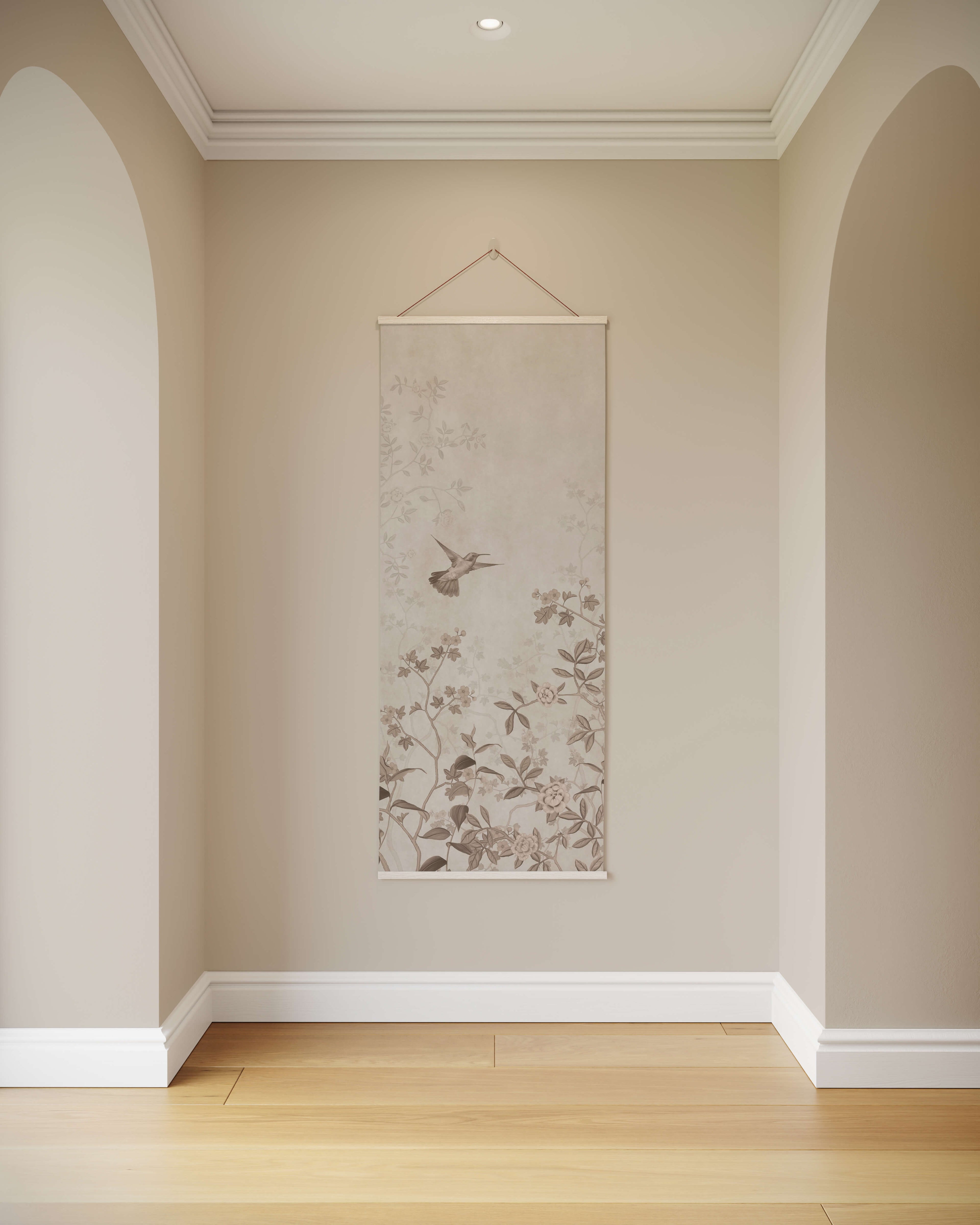 Vintage Tropical Bird & Branch Tapestry