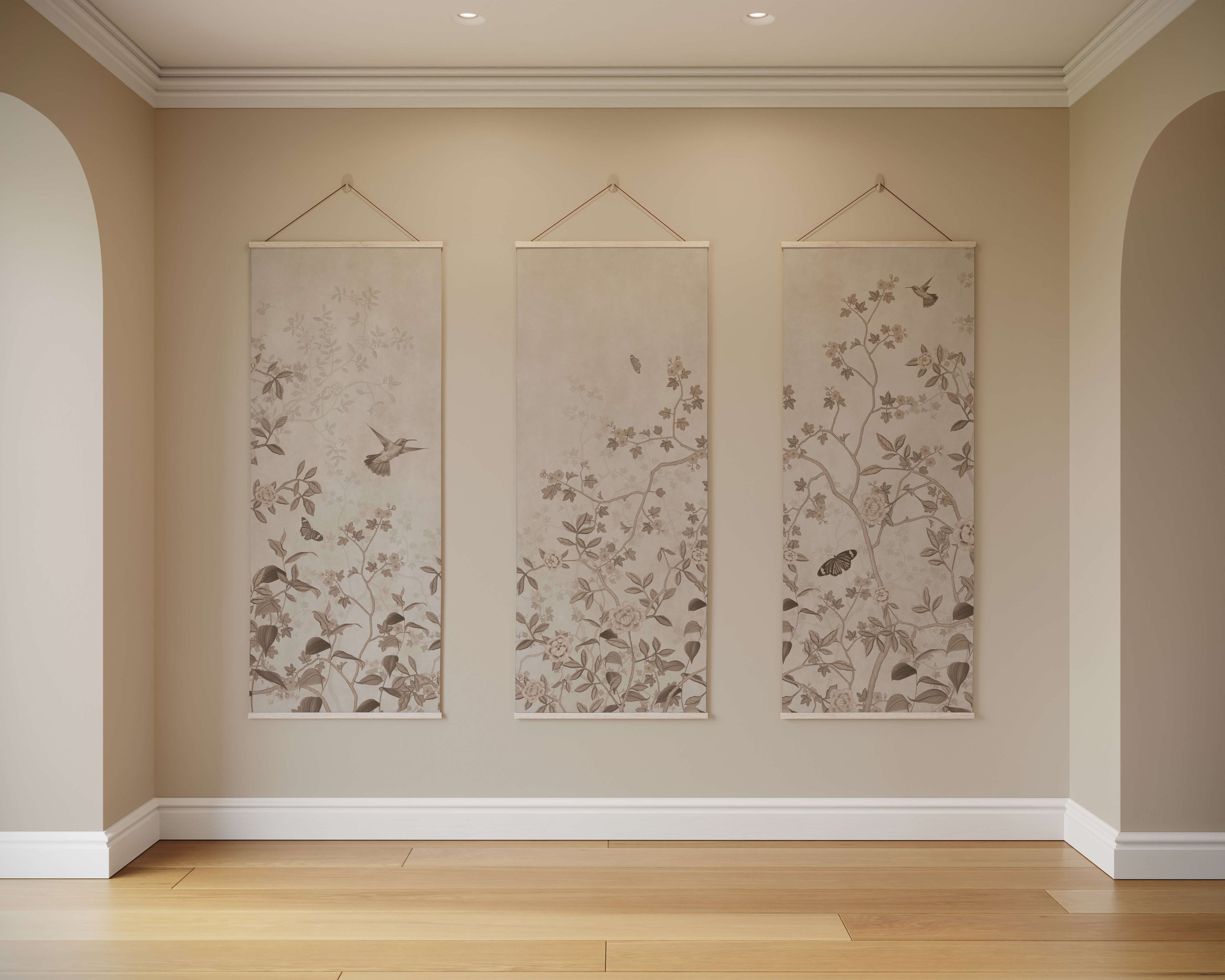 Vintage Tropical Bird & Branch Tapestry