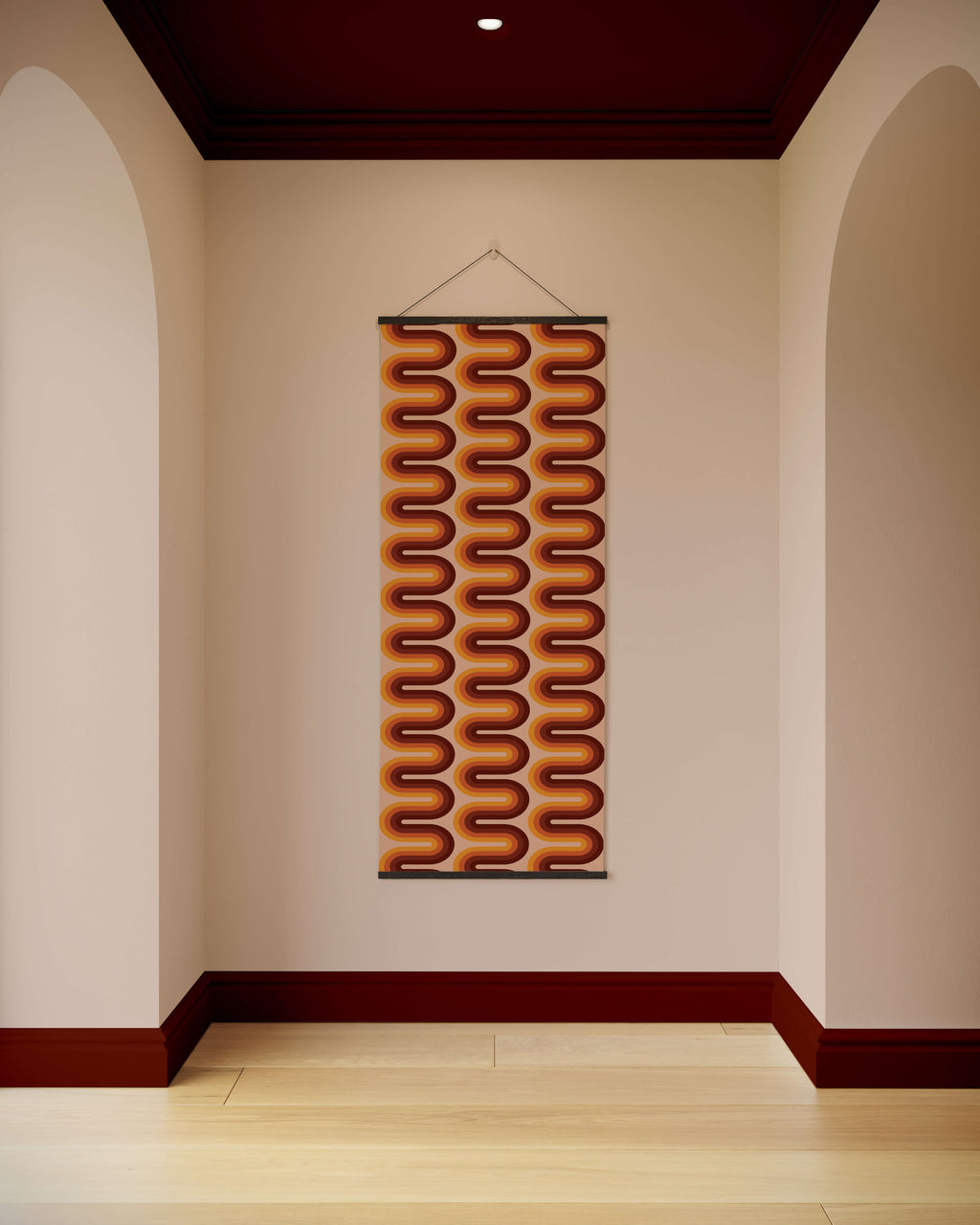 Retro wiggle stripe Tapestry