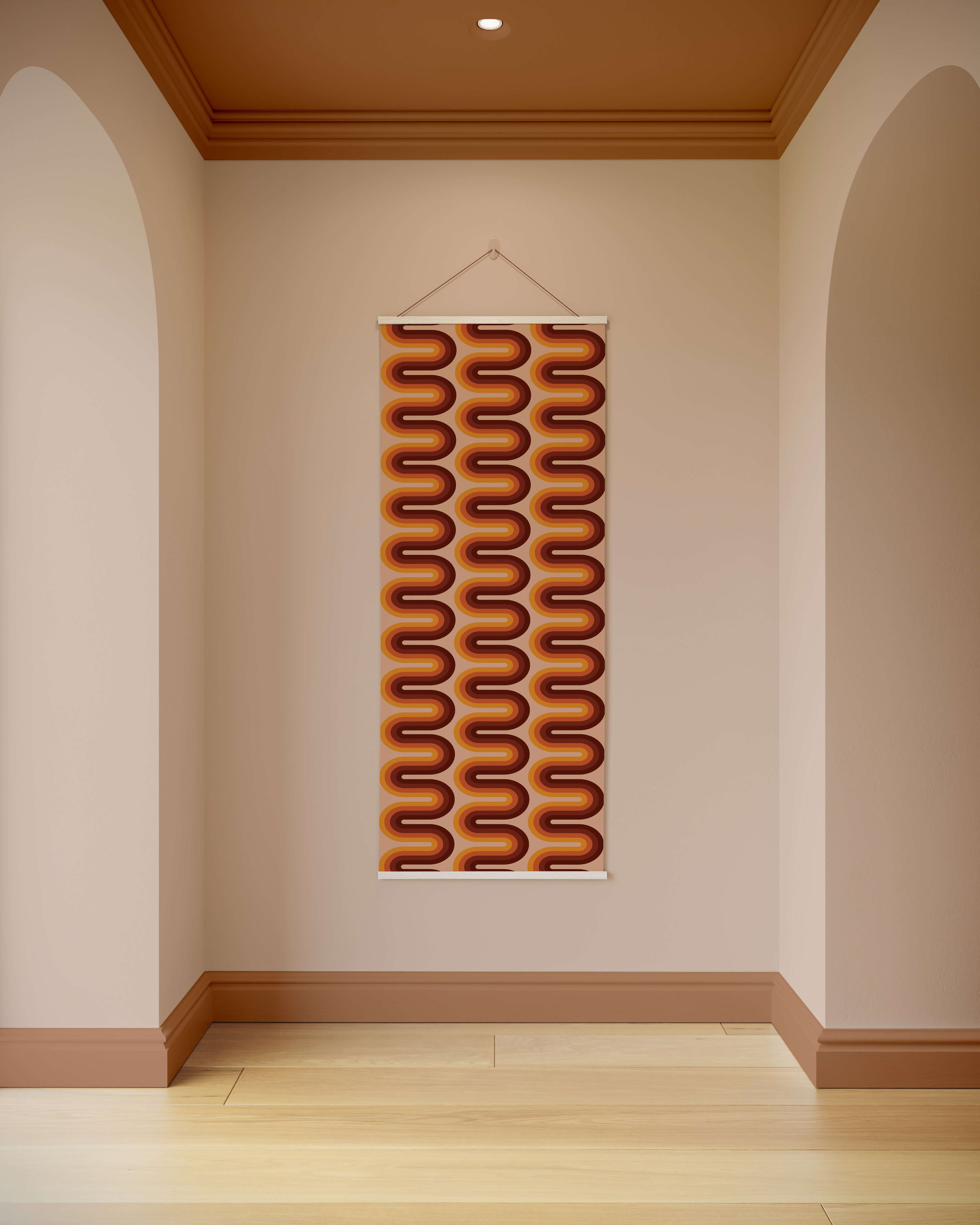 Retro wiggle stripe Tapestry