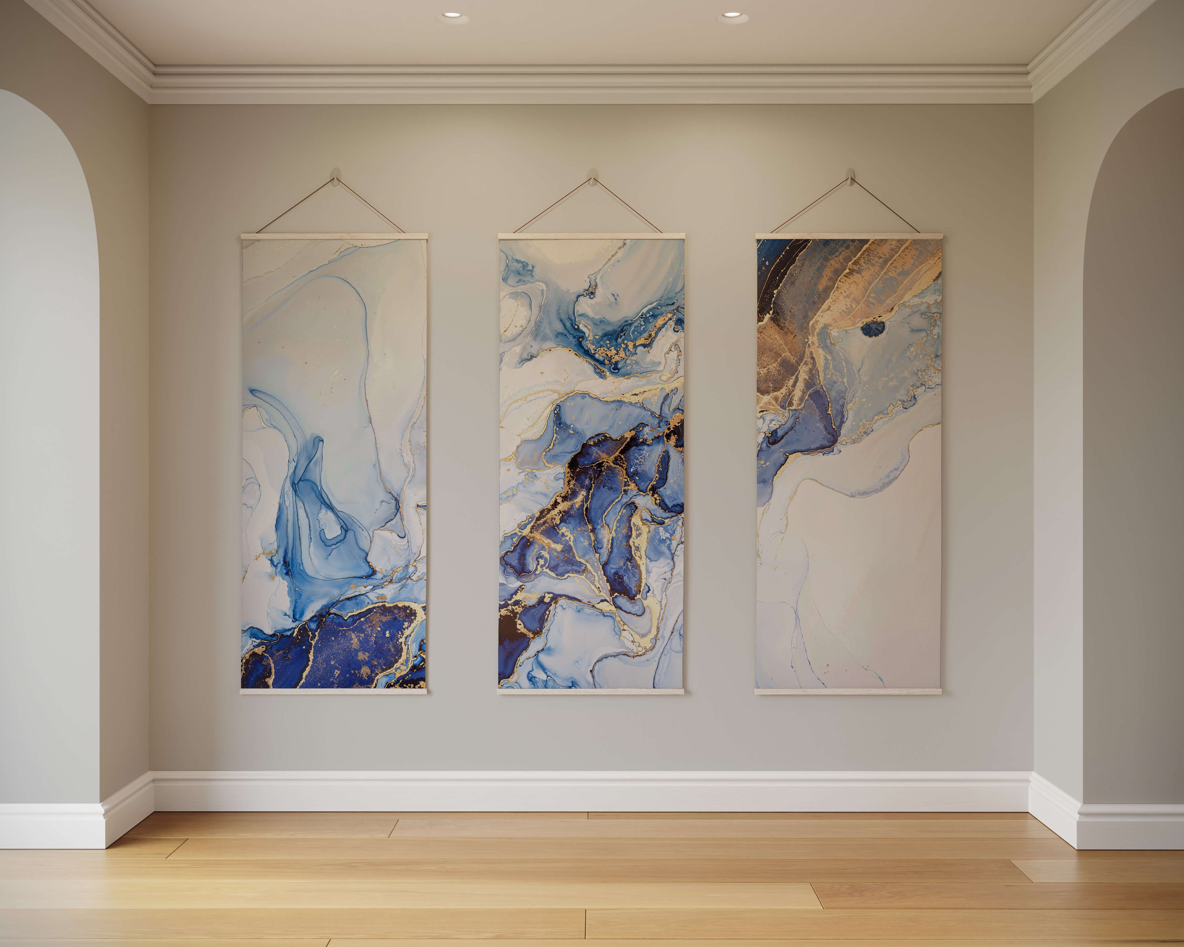 Watercolour & Gold Marble Tapestry